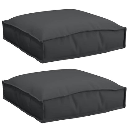 Palletkussen Voor Zitting 2 Pcs 40 X 40 X 8 Cm Zwart