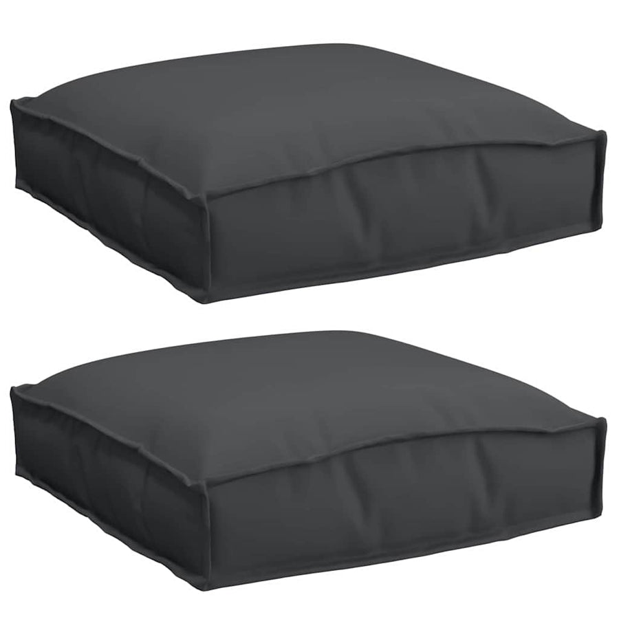 Palletkussen Voor Zitting 2 Pcs 40 X 40 X 8 Cm Zwart