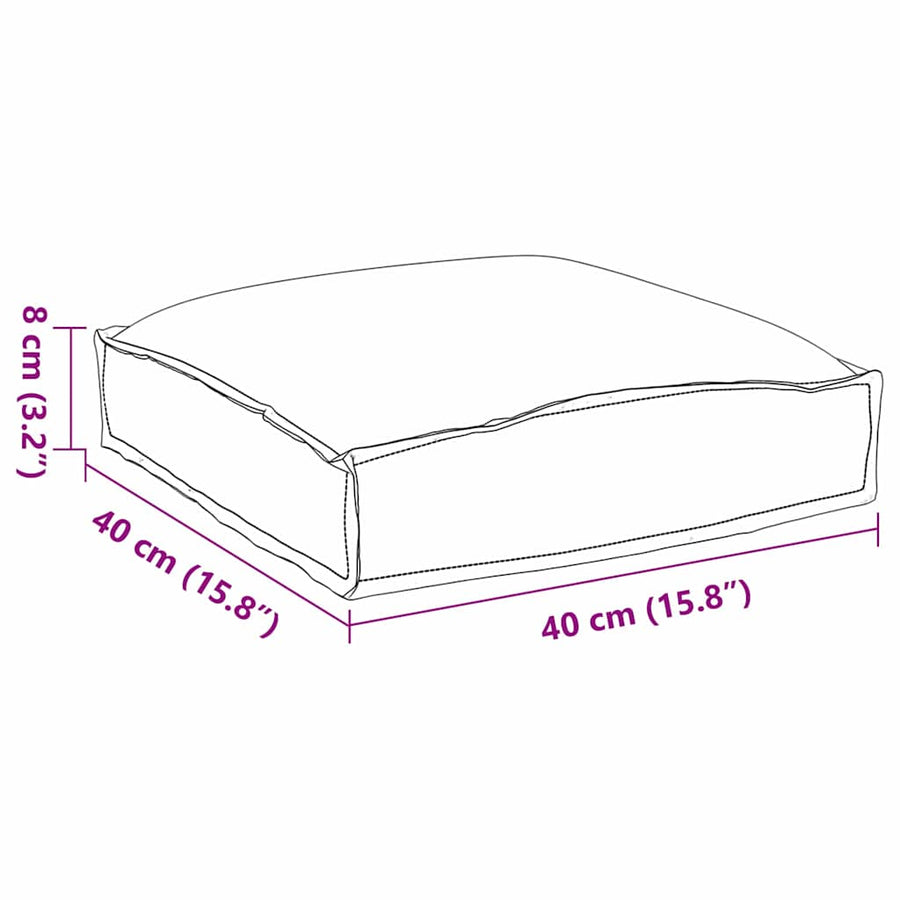 Palletkussen Voor Zitting 2 Pcs 40 X 40 X 8 Cm Zwart