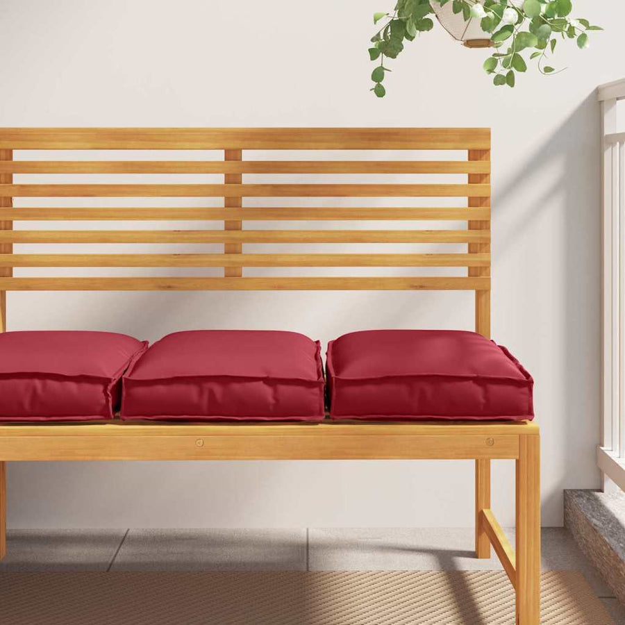 Kussen 2 Pcs 40 X 40 X 8 Cm Oxford Stof Wijnrood