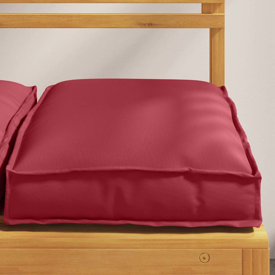 Kussen 2 Pcs 40 X 40 X 8 Cm Oxford Stof Wijnrood