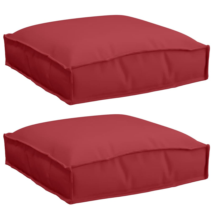 Kussen 2 Pcs 40 X 40 X 8 Cm Oxford Stof Wijnrood