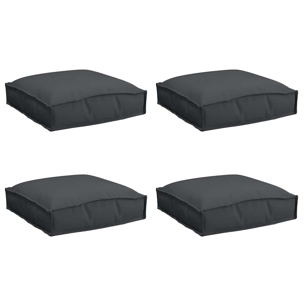Kussen 4 Pcs Zwart 40 X 40 X 8 Cm Oxford Stof