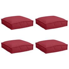 Kussen 4 pcs Wijnrood 40 x 40 x 8 cm Oxford Stof