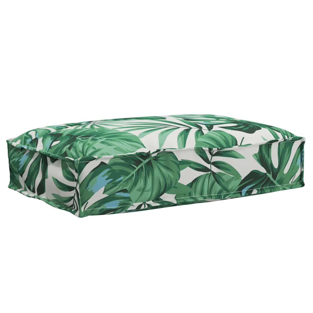 Palletkussen Voor Zitting Bloemen 60 X 40 X 8 Cm Bladpatroon