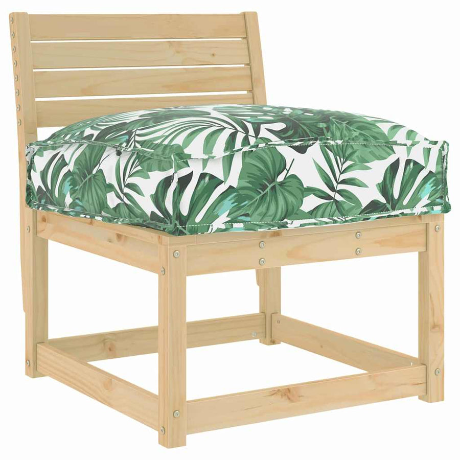 Palletkussen Voor Zitting Bloemen 60 X 40 X 8 Cm Bladpatroon
