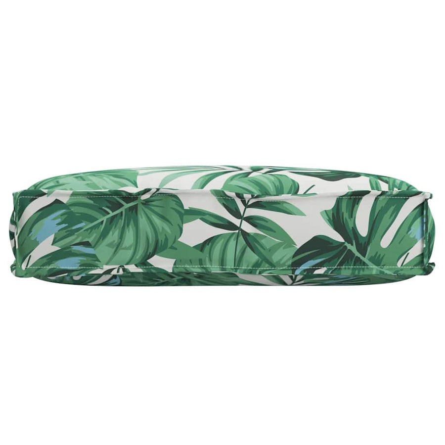 Palletkussen Voor Zitting Bloemen 60 X 40 X 8 Cm Bladpatroon