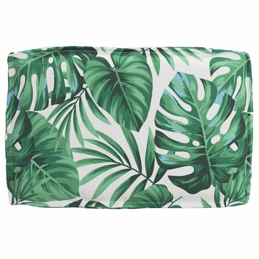Palletkussen Voor Zitting Bloemen 60 X 40 X 8 Cm Bladpatroon