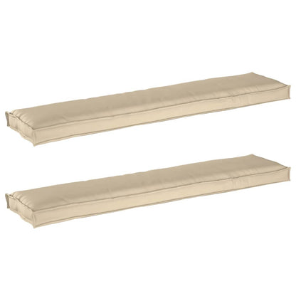 Pallet Kussen Set 2 Pcs 180 X 40 X 8 Cm 100% Polyester Beige