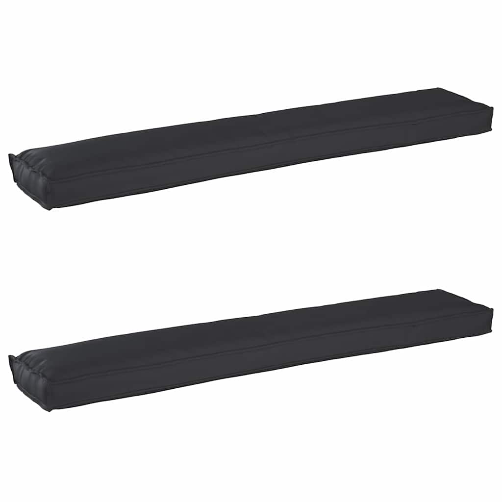 Pallet Kussen Set 2 Pcs 200 X 40 X 8 Cm Oxford Stof Zwart