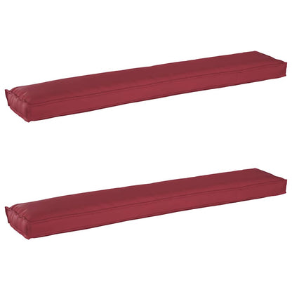 Pallet Kussen Set 2 Pcs 200 X 40 X 8 Cm Oxford Stof Wijnrood