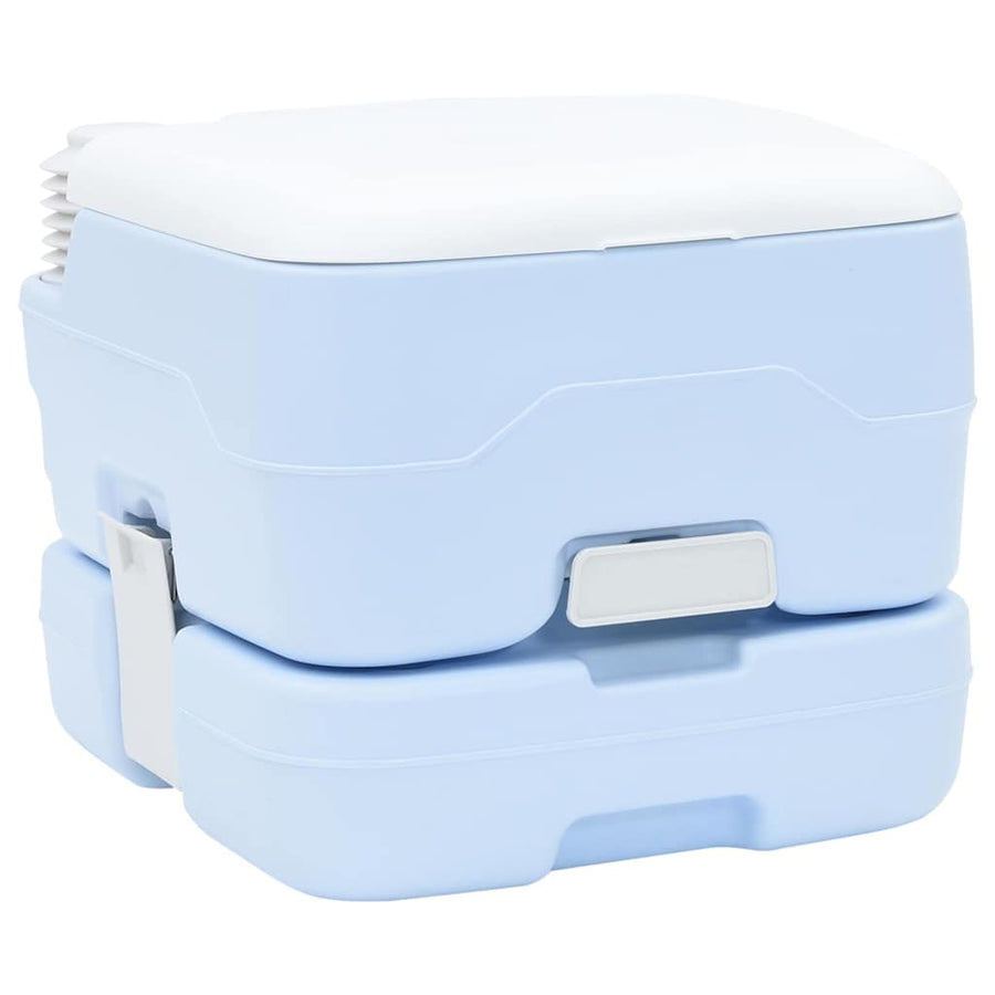 Camping Toilet Lichtblauw en Wit 41,5 x 36,5 x 30 cm Polyetheen