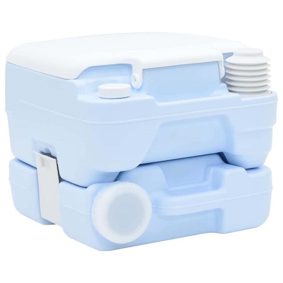 Camping Toilet Lichtblauw en Wit 41,5 x 36,5 x 30 cm Polyetheen