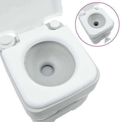 Camping Toilet Grijs en Wit 41,5 x 36,5 x 42 cm Polyetheen