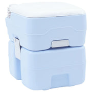 Campingtoilet lichtblauw wit 41,5x36,5x42 cm polyetheen