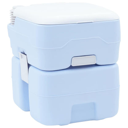 Camping Toilet Lichtblauw en Wit 41,5 x 36,5 x 42 cm Polyetheen
