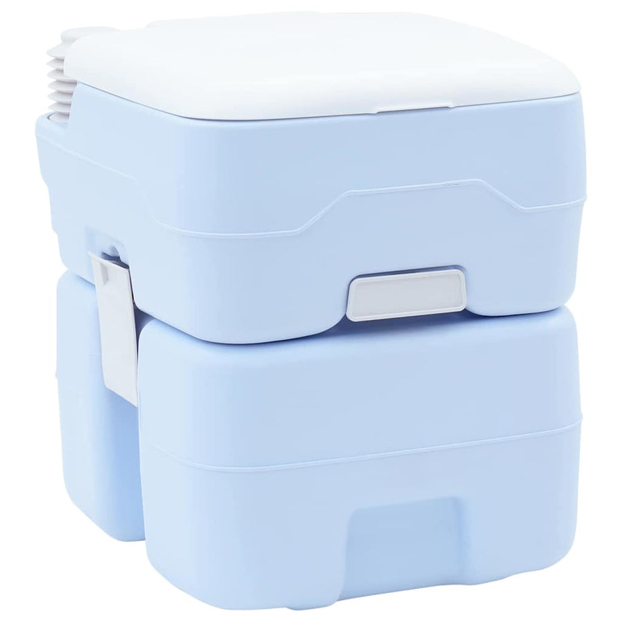 Camping Toilet Lichtblauw en Wit 41,5 x 36,5 x 42 cm Polyetheen