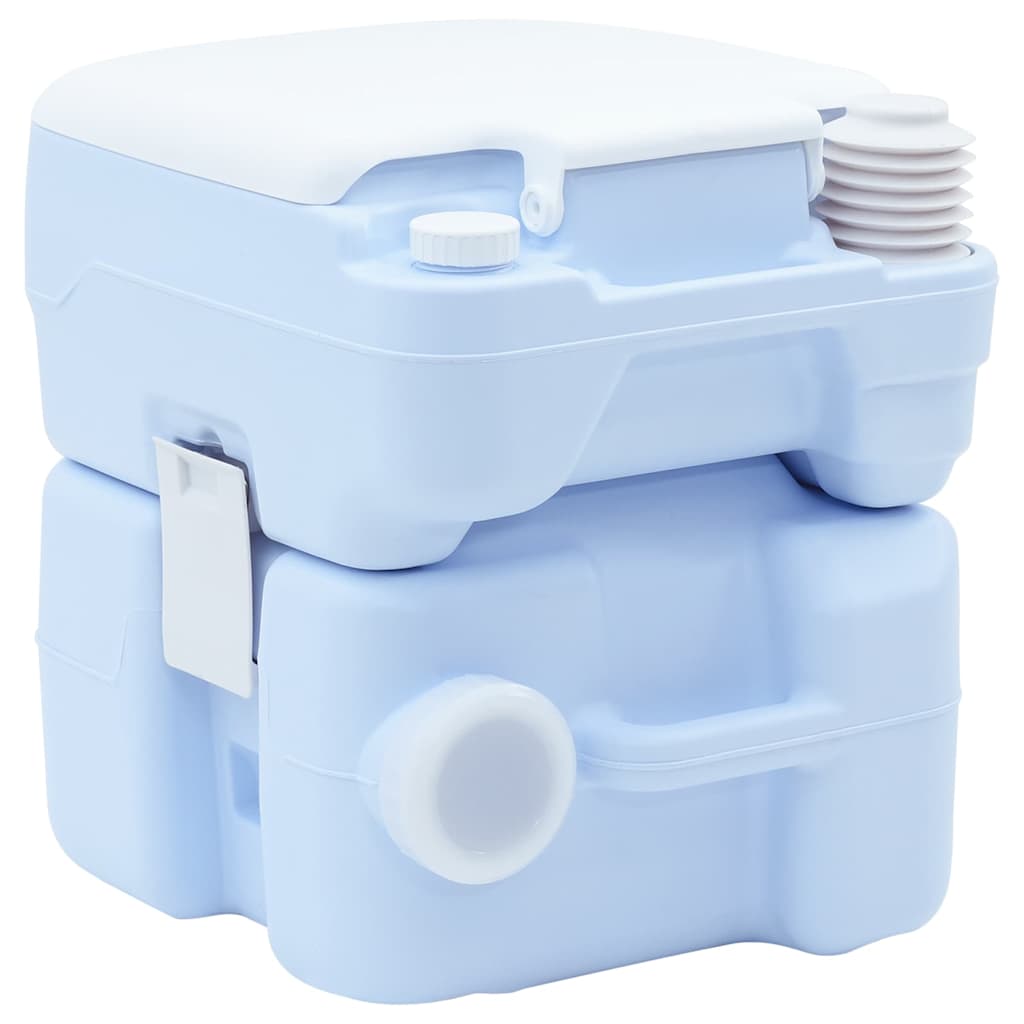 Camping Toilet Lichtblauw en Wit 41,5 x 36,5 x 42 cm Polyetheen