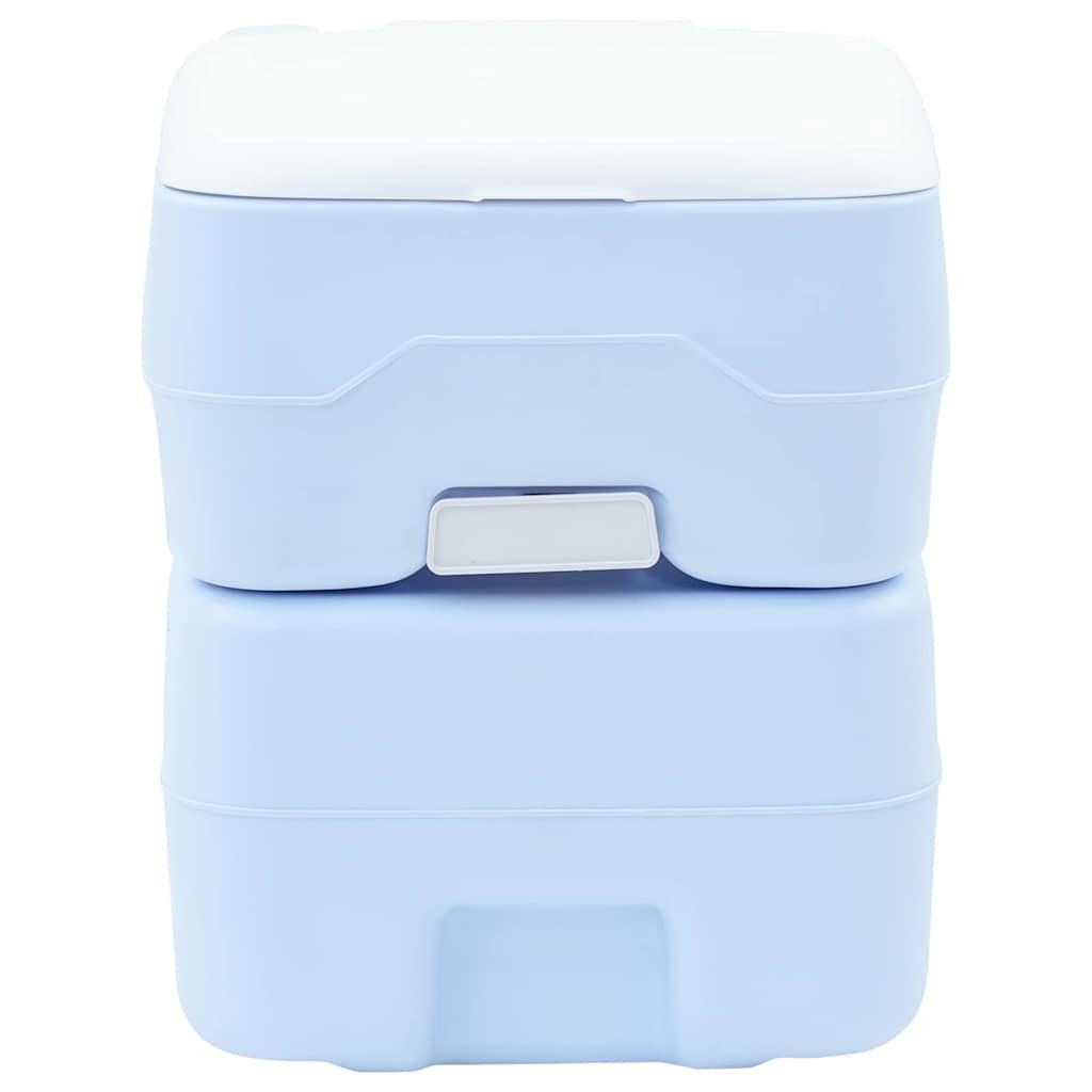 Camping Toilet Lichtblauw en Wit 41,5 x 36,5 x 42 cm Polyetheen