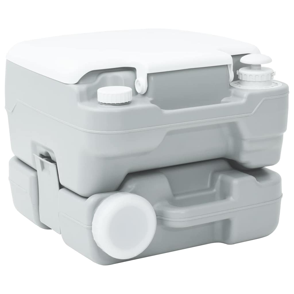 Camping Toilet Grijs en Wit 41,5 x 36,5 x 30 cm Polyetheen