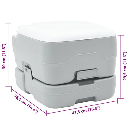 Camping Toilet Grijs en Wit 41,5 x 36,5 x 30 cm Polyetheen