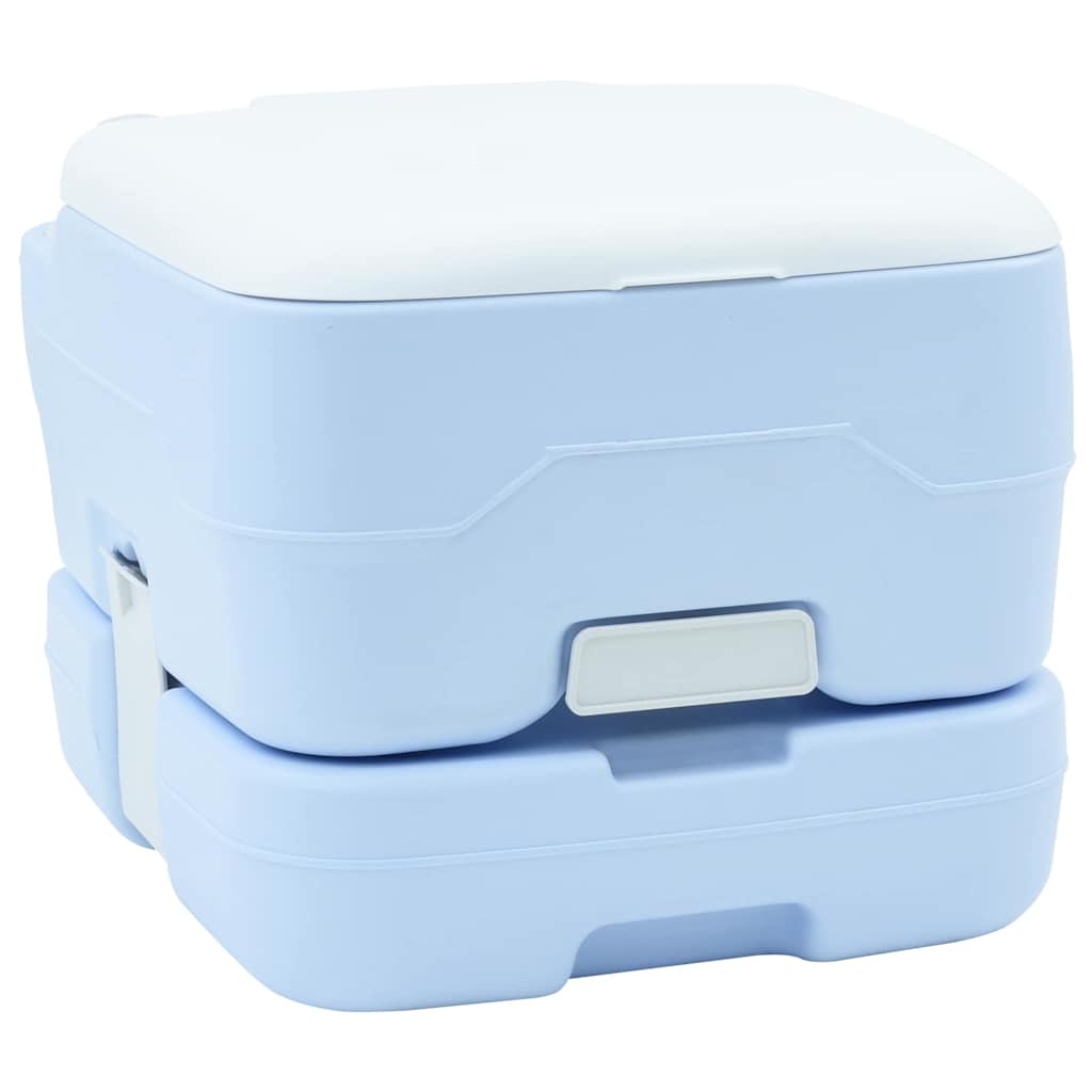 Camping Toilet Lichtblauw en Wit 41,5 x 36,5 x 30 cm Polyetheen
