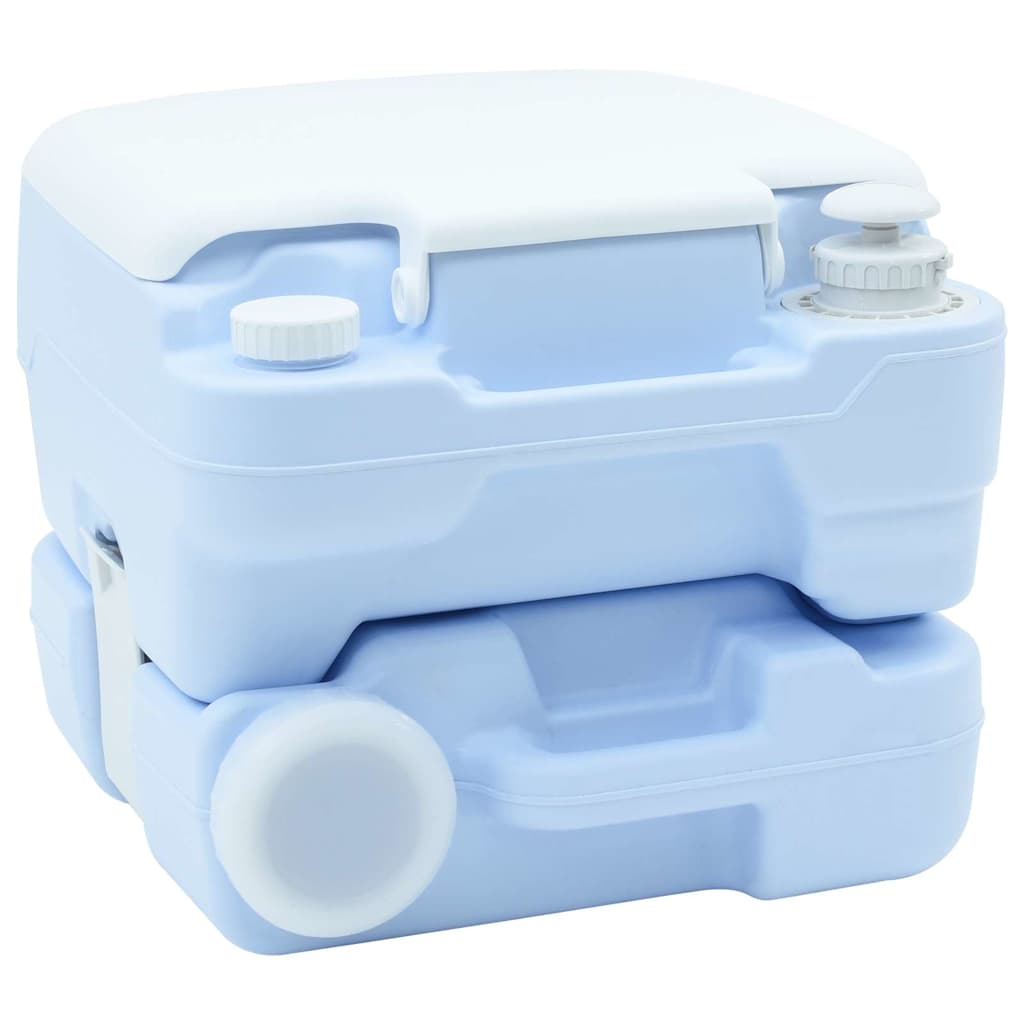 Camping Toilet Lichtblauw en Wit 41,5 x 36,5 x 30 cm Polyetheen