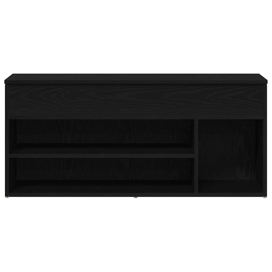 Schoenenbank 102x30,5x45 cm spaanplaat zwart eikenkleurig