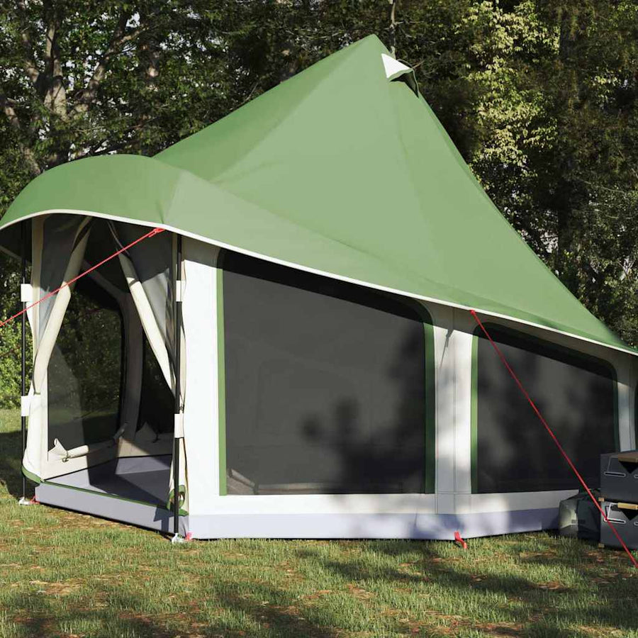 Familie Tipi Tent Tipi met dak Groen 404 x 370 x 270 cm