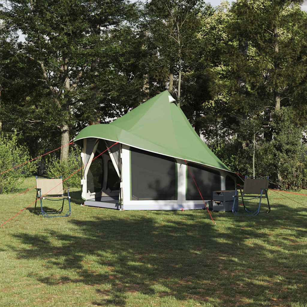 Familie Tipi Tent Tipi met dak Groen 404 x 370 x 270 cm