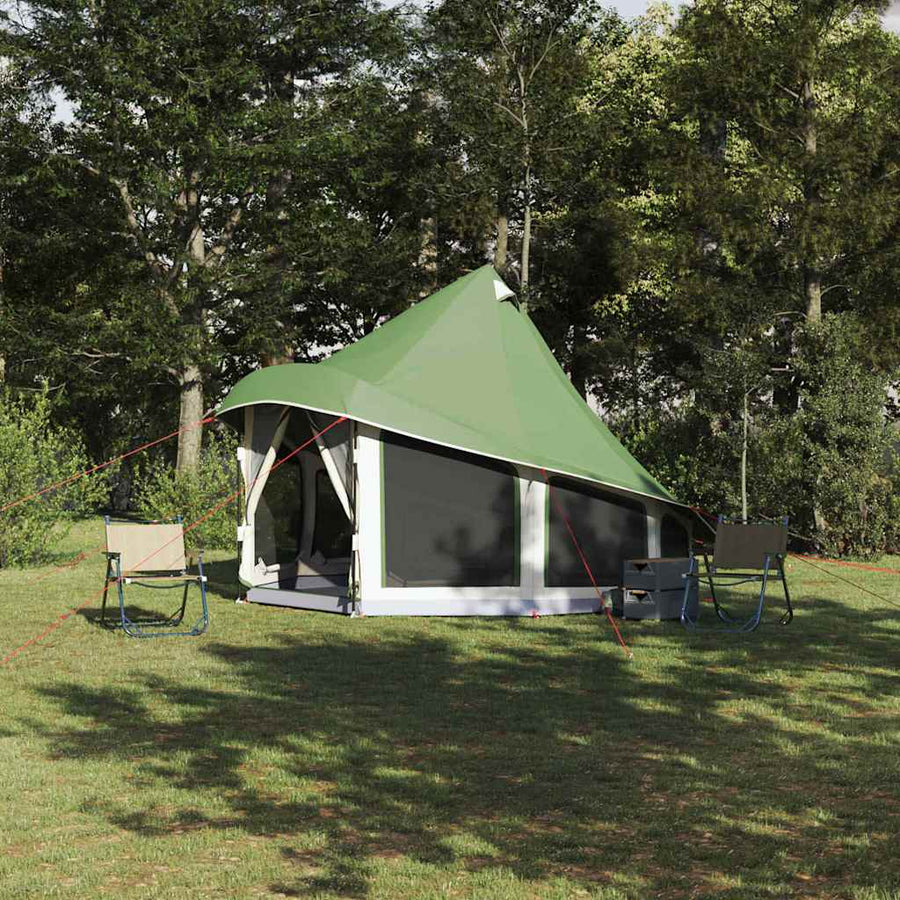 Familie Tipi Tent Tipi met dak Groen 404 x 370 x 270 cm