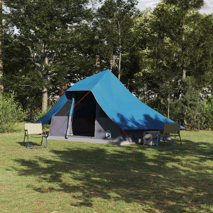 Tipi Tent met dak met opslag Blauw 364 x 281 x 257 cm taft