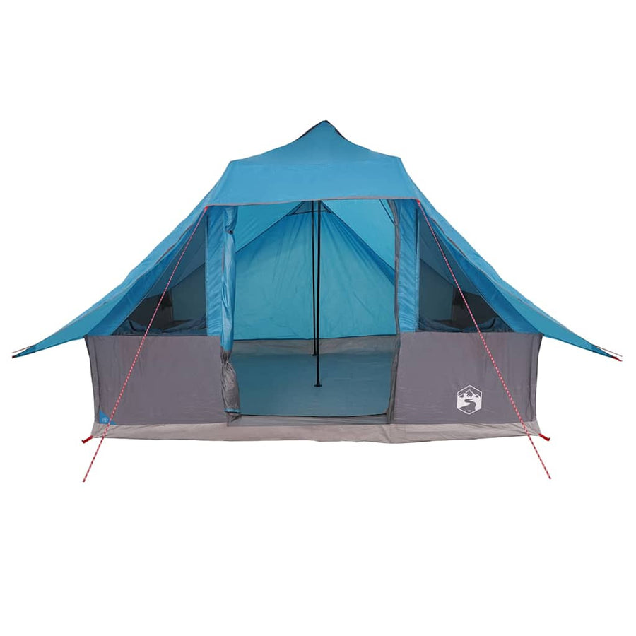 Tipi Tent met dak met opslag Blauw 364 x 281 x 257 cm taft