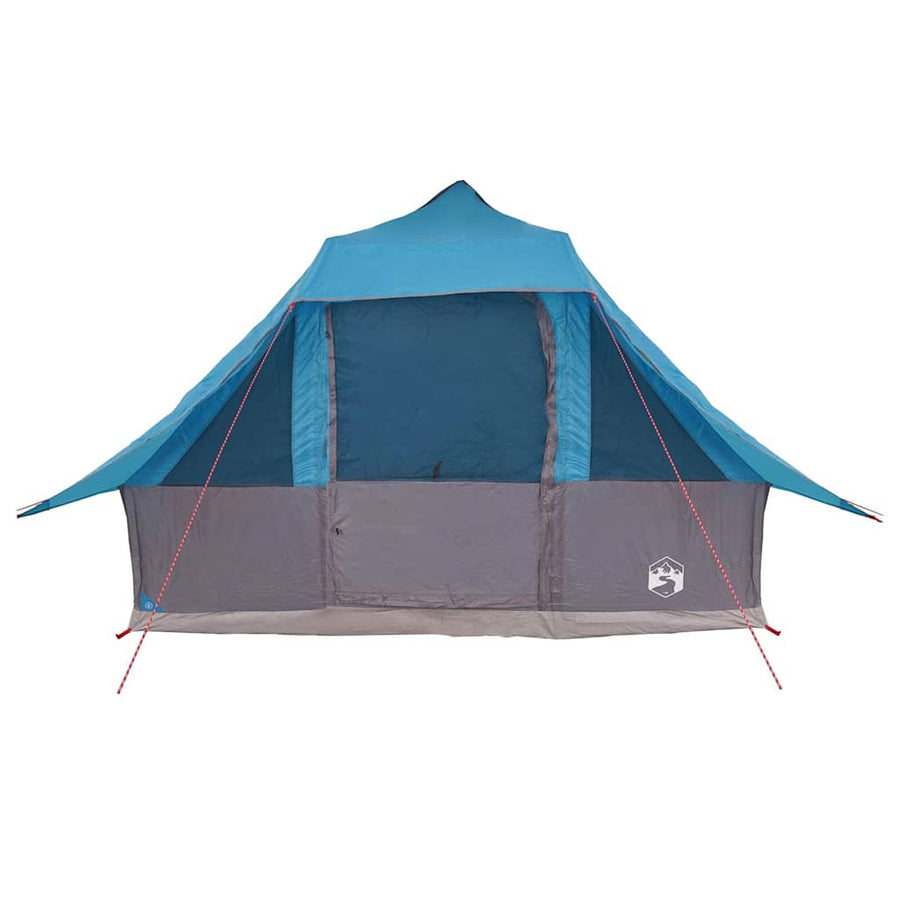 Tipi Tent met dak met opslag Blauw 364 x 281 x 257 cm taft