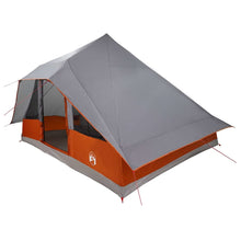 Tipi Tent met dak Grijs en Oranje 364 x 281 x 257 cm taft