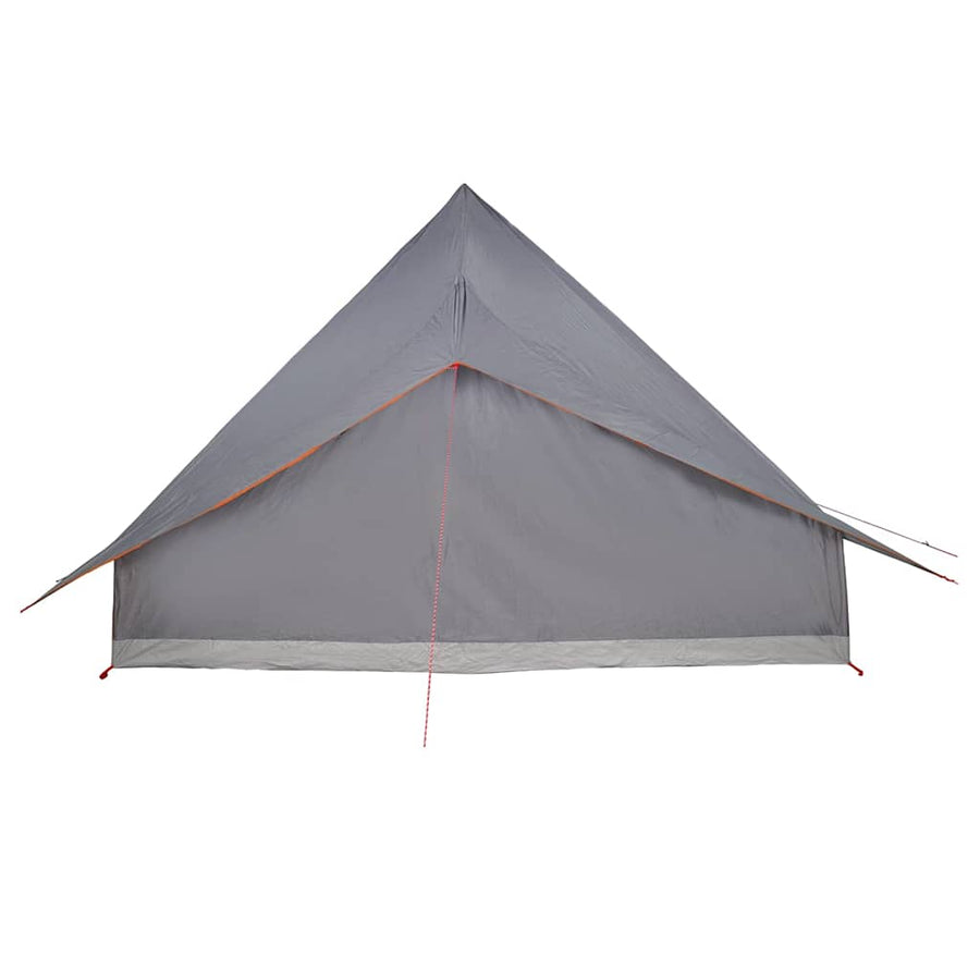 Tipi Tent met dak Grijs en Oranje 364 x 281 x 257 cm taft