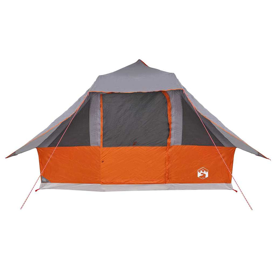 Tipi Tent met dak Grijs en Oranje 364 x 281 x 257 cm taft