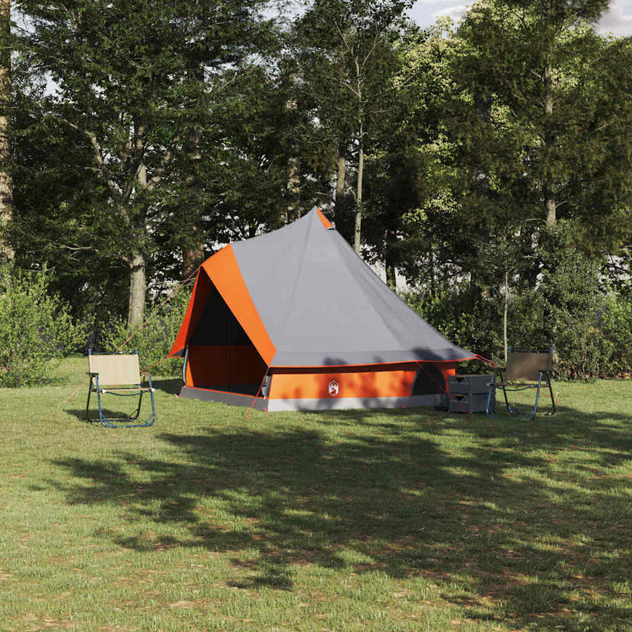 Familie Tipi Tent Tipi Grijs en Oranje 400 x 346 x 250 cm