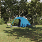 Tent cabin blauw 370x230x185 cm polyester glasvezel