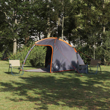 Tent met dak Grijs en Oranje Large Polyester en glasvezel