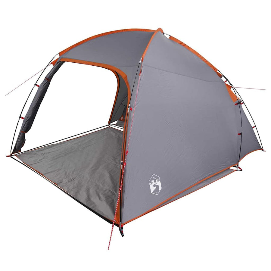 Tent met dak Grijs en Oranje Large Polyester en glasvezel