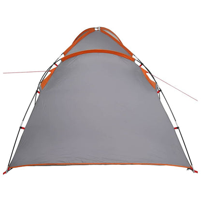Tent met dak Grijs en Oranje Large Polyester en glasvezel