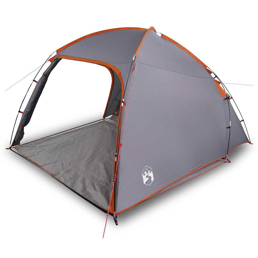 Tent met dak Grijs en Oranje Large Polyester en glasvezel