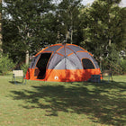 Camping tent grijs oranje 475x475x235 cm polyester