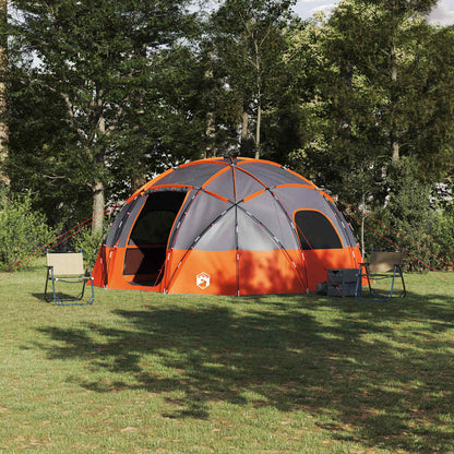 Tent met dak Grijs en oranje Large Polyester en glasvezel