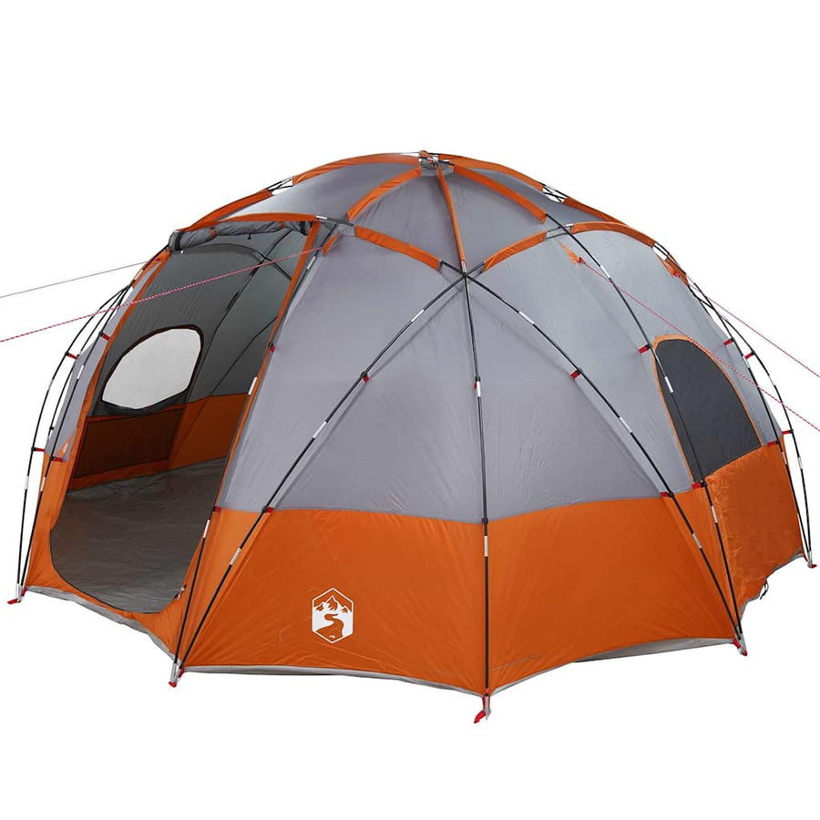 Tent met dak Grijs en oranje Large Polyester en glasvezel