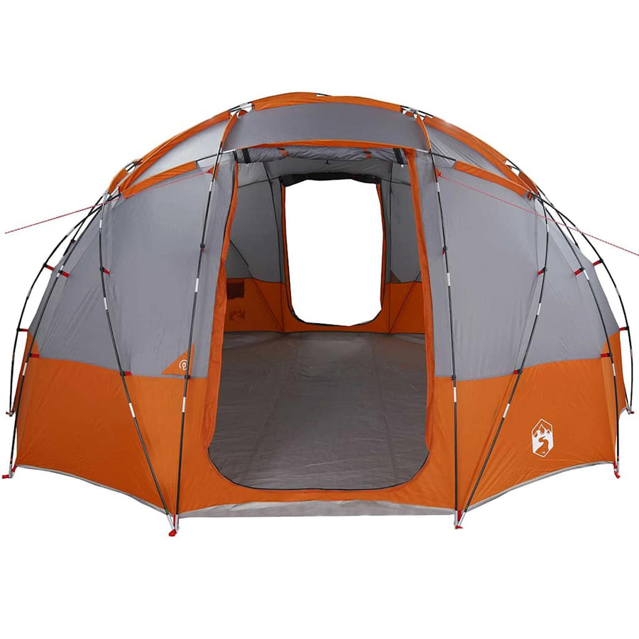 Tent met dak Grijs en oranje Large Polyester en glasvezel