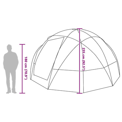 Tent met dak Grijs en oranje Large Polyester en glasvezel