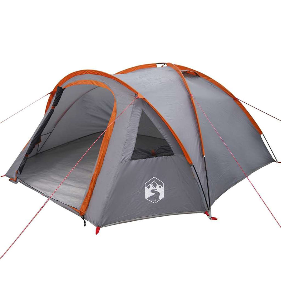 Tent met dak Grijs en oranje Large Polyester en glasvezel