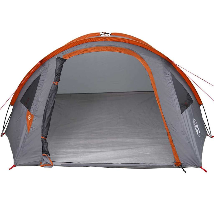 Tent met dak Grijs en oranje Large Polyester en glasvezel